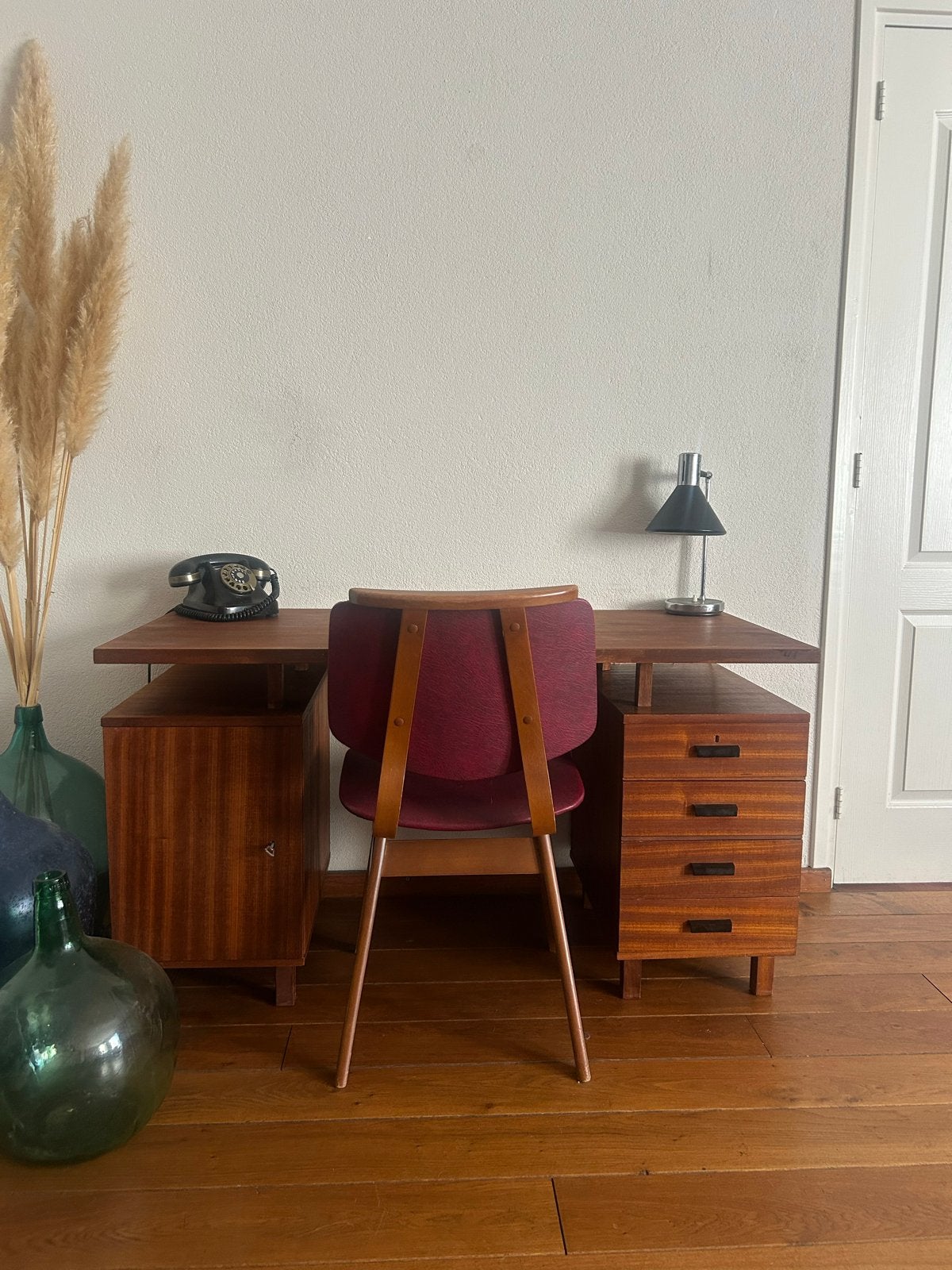 Vintage Bureau Stoel Jaren '60 - Mid-Century Design, Antiek en Kunst, Antiek | Meubels | Stoelen en Banken, Ophalen