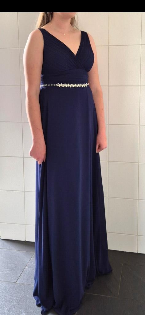 blauwe galajurk, Kleding | Dames, Galajurk, Blauw, Ophalen of Verzenden, Zo goed als nieuw
