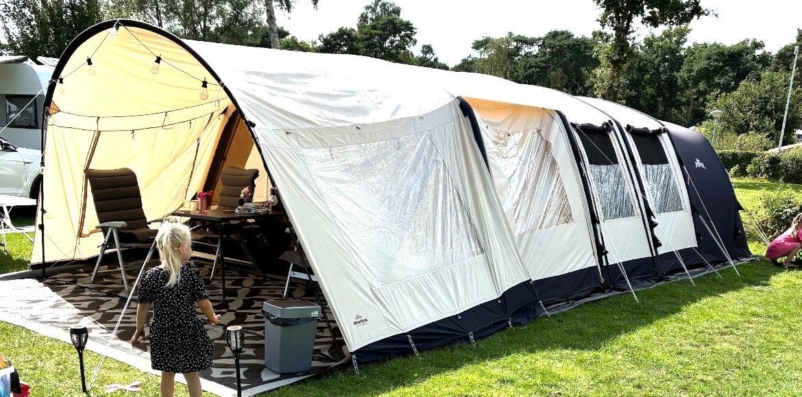 Miami Air 6 Dark Tent met voorwand en luifel, Caravans en Kamperen, Ophalen, Gebruikt, Tot en met 6