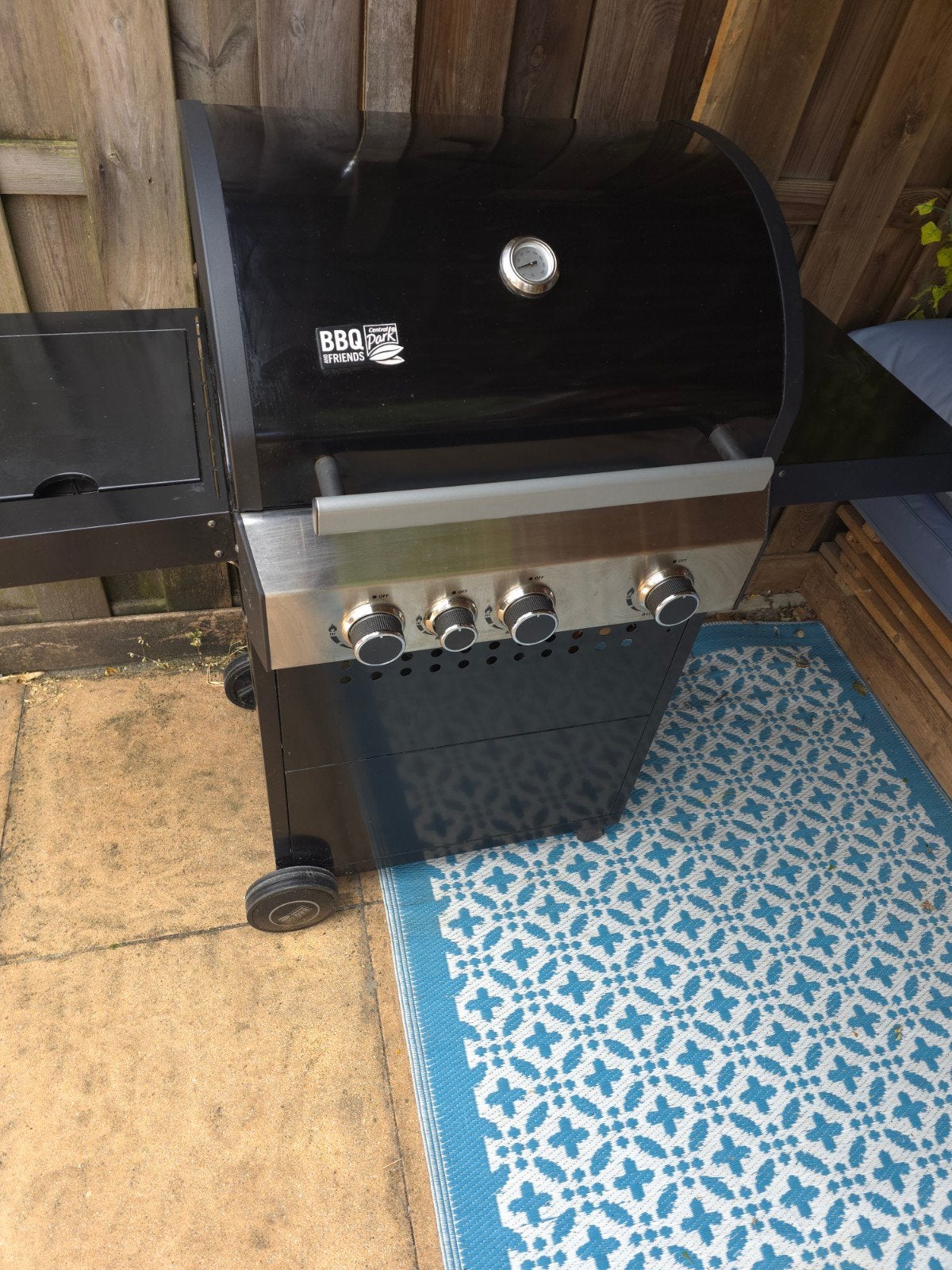 BBQ Park & Friends Gasbarbecue met zijbrander, Ophalen, Gebruikt, Central Park BBQ and Friends