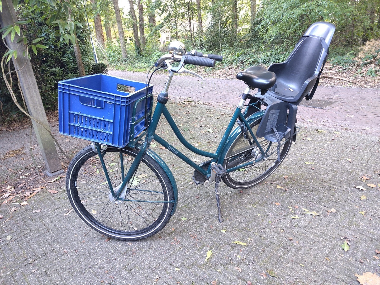 Stevige transportfiets dames, 7 versnellingen, framemaat 57, Gebruikt, Versnellingen, 56 cm of meer, Schijfrem
