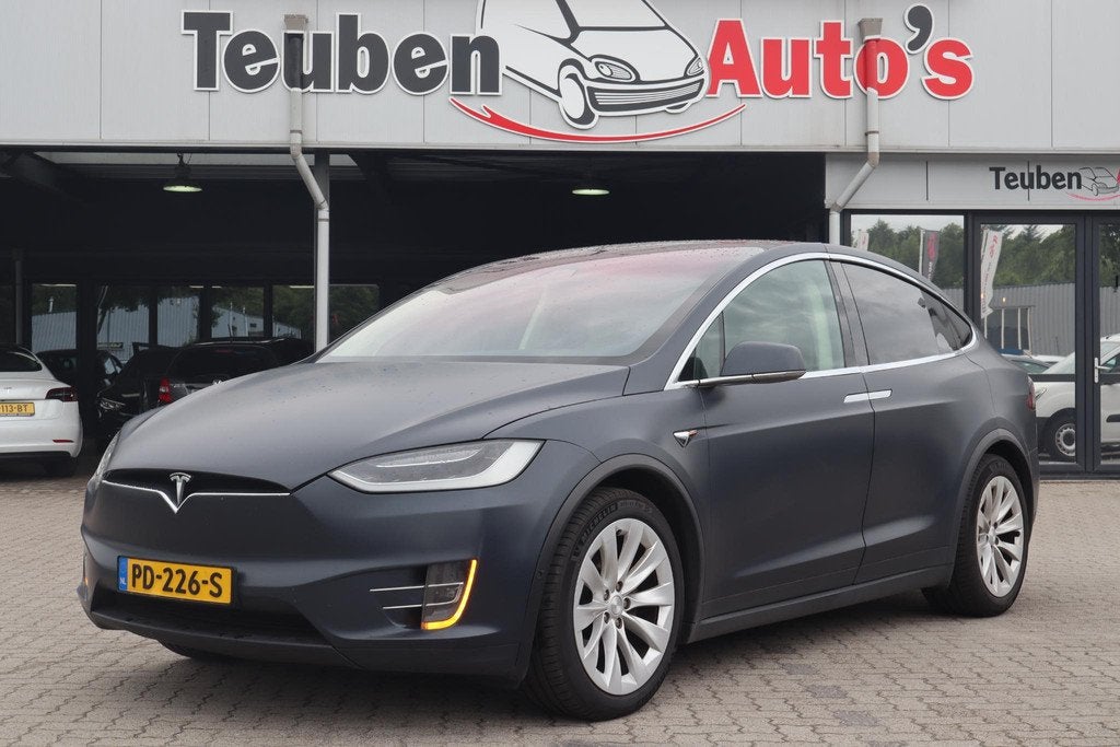 Tesla Model X 100D 6p. | SOH 82,4 % | Full Self-Driving comp, Auto's, Tesla, Model X, Stof, Gebruikt, 100 kWh