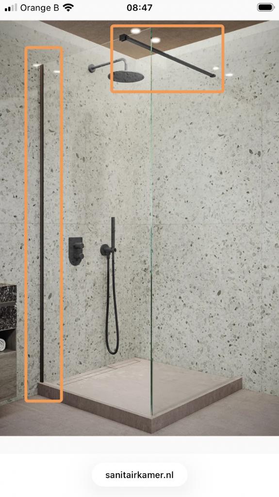 Muurbeugels Inloopdouche, Ophalen, Zo goed als nieuw, Douche