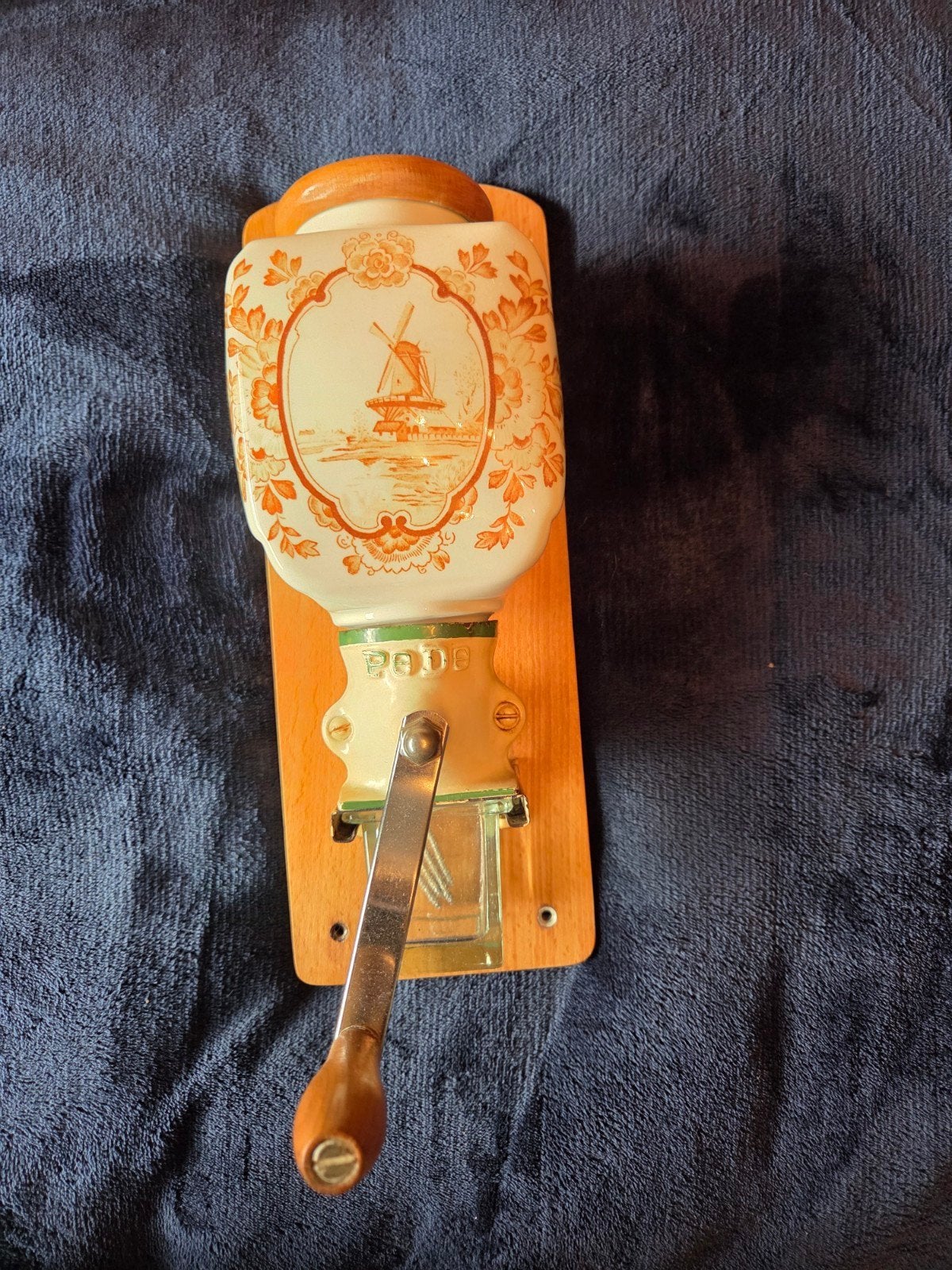 Vintage Wandkoffiemolen met Molendecor, Antiek en Kunst, Ophalen
