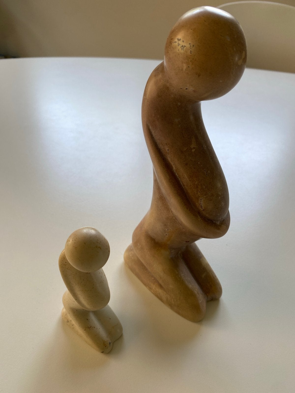 Speksteen Beelden - Zwangere Vrouw (kinta), Minder dan 20 cm, Ophalen of Verzenden, Handgemaakt, Steen of Keramiek