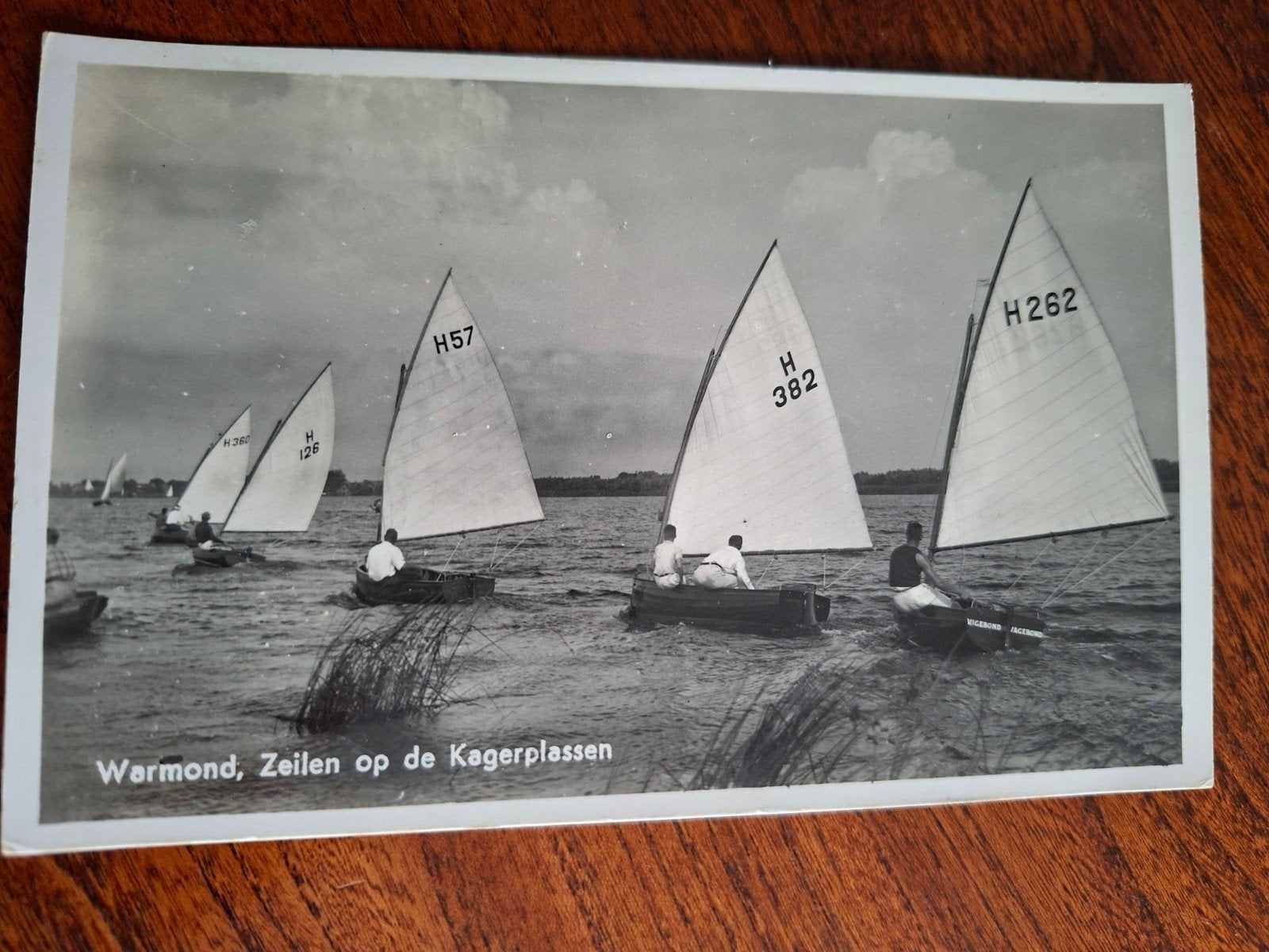 Warmond fotokaart Zeilen op de kaag, Ophalen of Verzenden, 1920 tot 1940