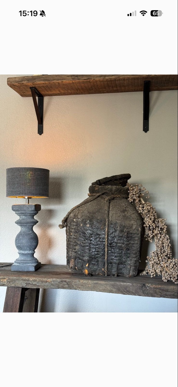 Leemmand met deksel en touw - Unieke decoratie, Ophalen