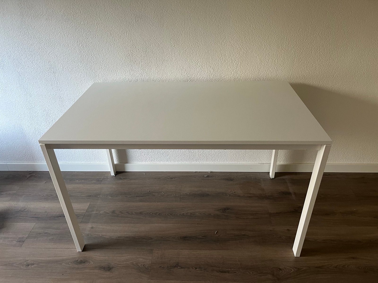 IKEA MELLTORP/VIHALS tafel bureau wit, Ophalen, Demontabel, Gebruikt, Spaanplaat of MDF
