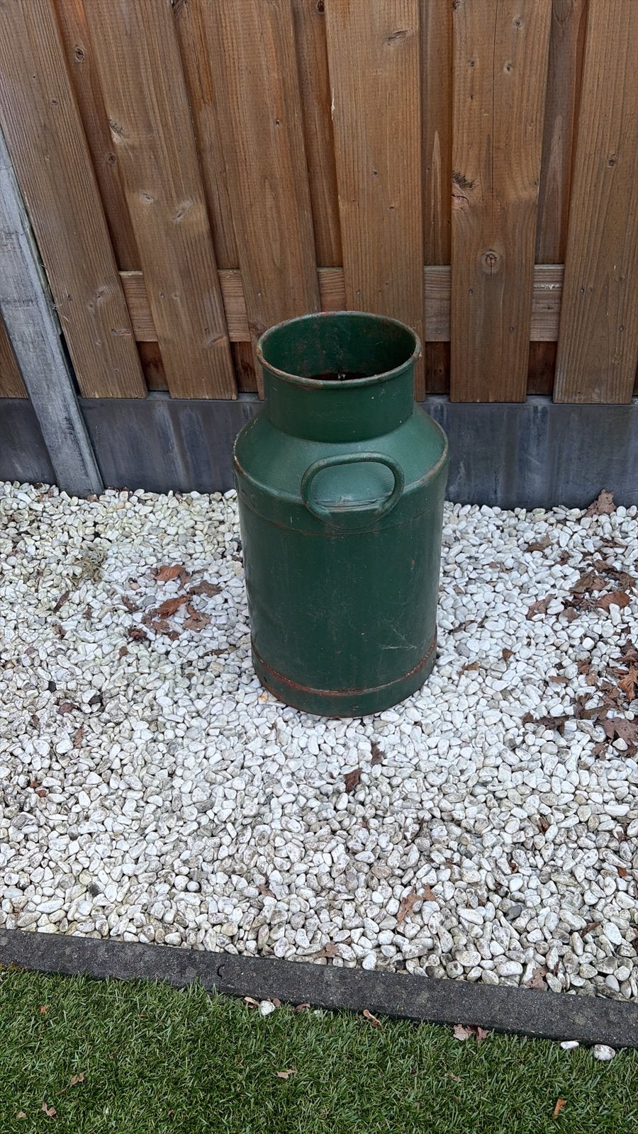 Oude melkbus donkergroen, Tuin en Terras, Tuinwanddecoratie, Ophalen, Zo goed als nieuw