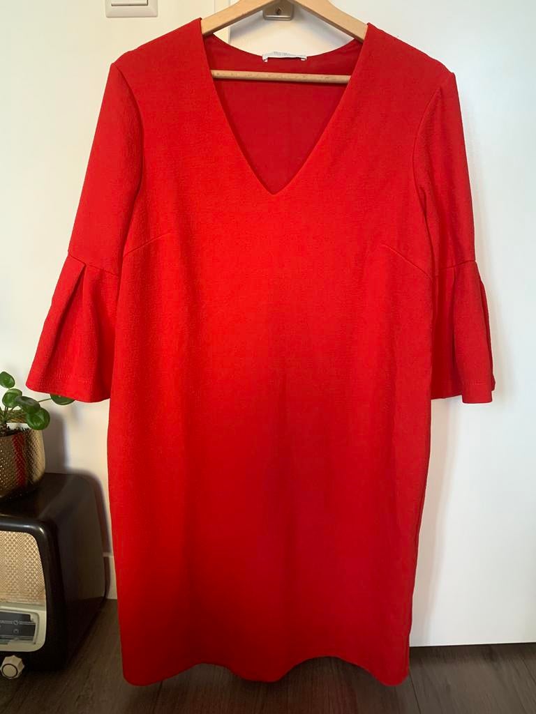 Mooi rood jurkje, By Bar Amsterdam, maat xs, Ophalen, Zo goed als nieuw, Maat 34 (XS) of kleiner, Boven de knie