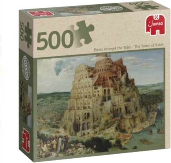 Puzzel  Breugel - Toren van Babel- 500 st.(nieuw), Ophalen of Verzenden, 500 t/m 1500 stukjes, Nieuw, Legpuzzel