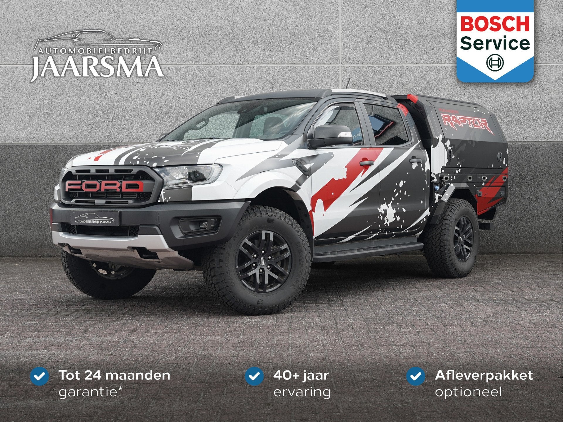 Ford Ranger 2.0 EcoBlue Raptor | 5 zitplaatsen! | Grijs kent, Auto's, Ford, Automaat, Gebruikt, 4 cilinders, Wit