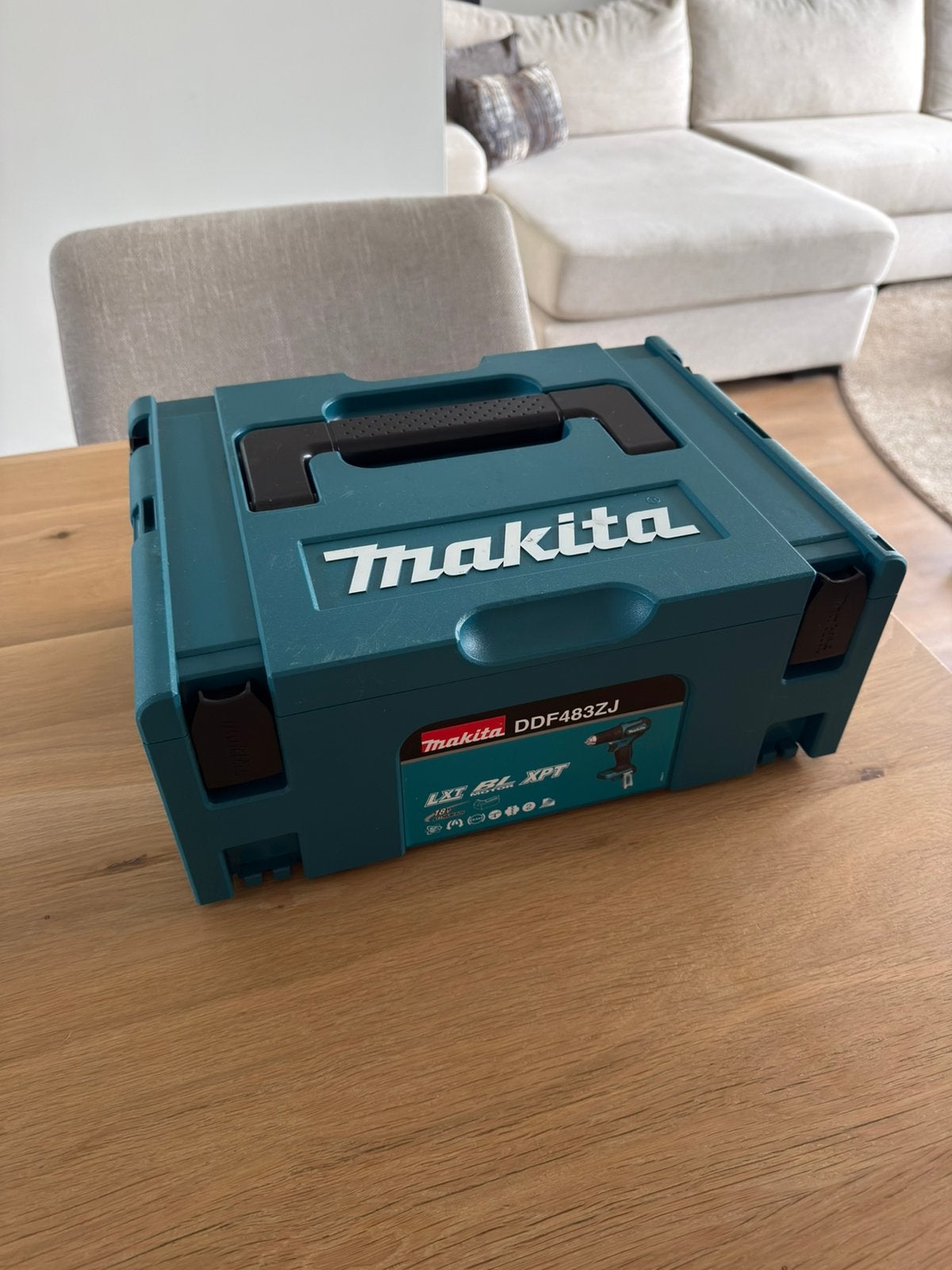 Makita Mbox 2 + DDF483ZJ inlay inleg | 821550-0, Ophalen of Verzenden, Gebruikt