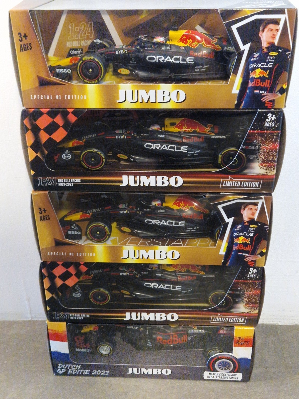 5x Max Verstappen Red Bull F1 Auto's - Nieuw in Doos, Ophalen of Verzenden, Nieuw, Auto