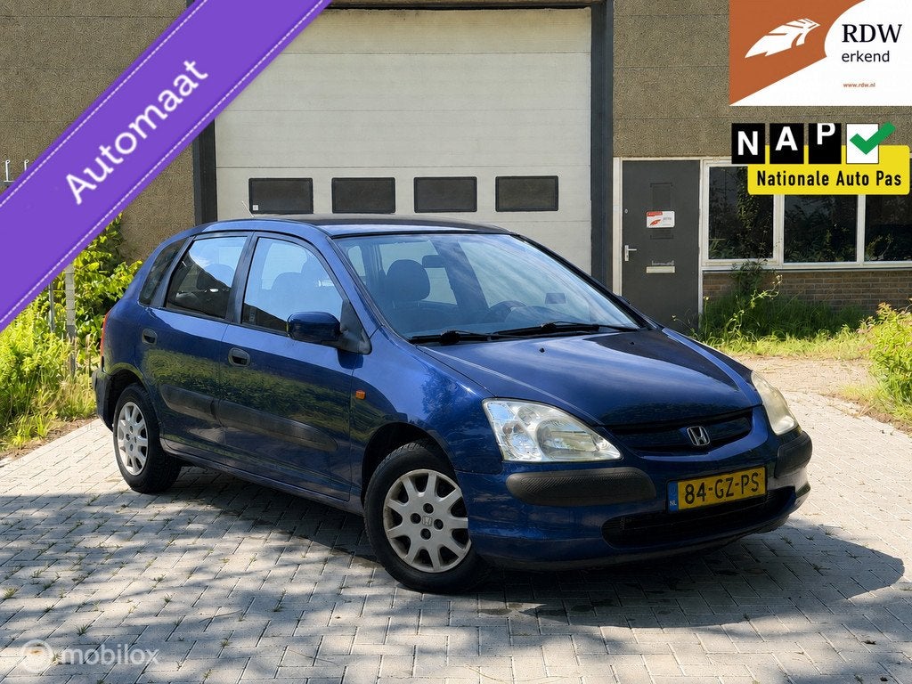 Honda Civic 1.4i LS AUTOMAAT/AIRCO/NAP, Auto's, Honda, Gebruikt, 4 cilinders, 1396 cc, Blauw