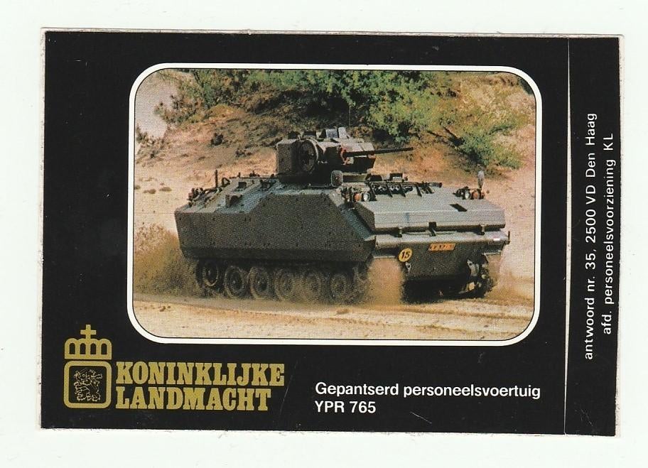 Sticker Kon Landmacht, Gepantserd personeelsvoertuig YPR 765, Verzenden, Landmacht, Nederland, Overige typen