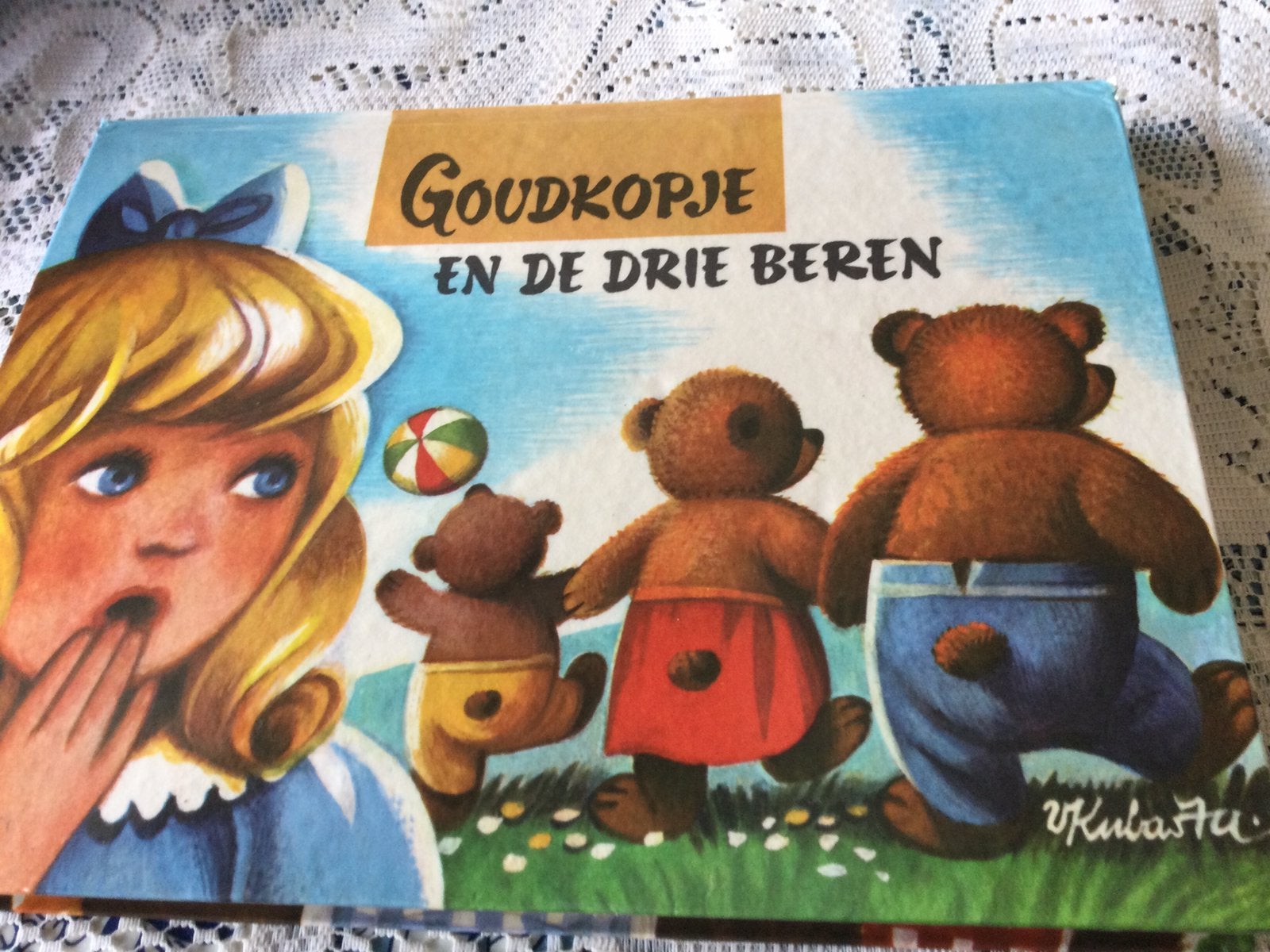 Pop-up boek goudkopje en de drie beren V. Kubasta 1971, Boeken, Gelezen, Uitklapboek, Jongen of Meisje, Kubasta