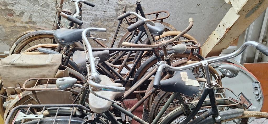 Partij oud ijzeren fietsen 8 stuks - opknappers/onderdelen, Ophalen, Gebruikt