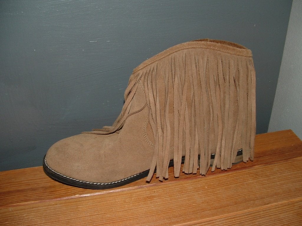 Divided enkelboots enkellaars maat 38/39 met fringes, Divided, Bruin, Lage of Enkellaarzen, Ophalen of Verzenden