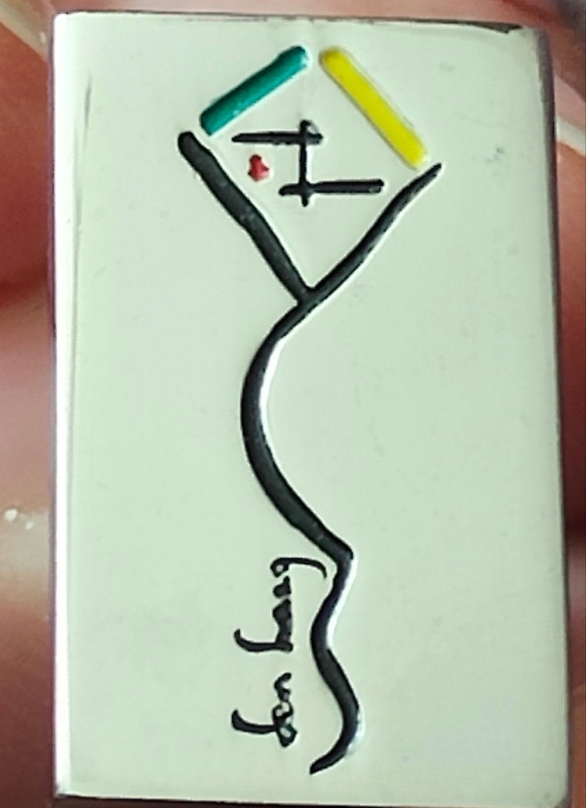 Manchetknopen metaal logo vlieger en den Haag, Verzenden, Overige materialen