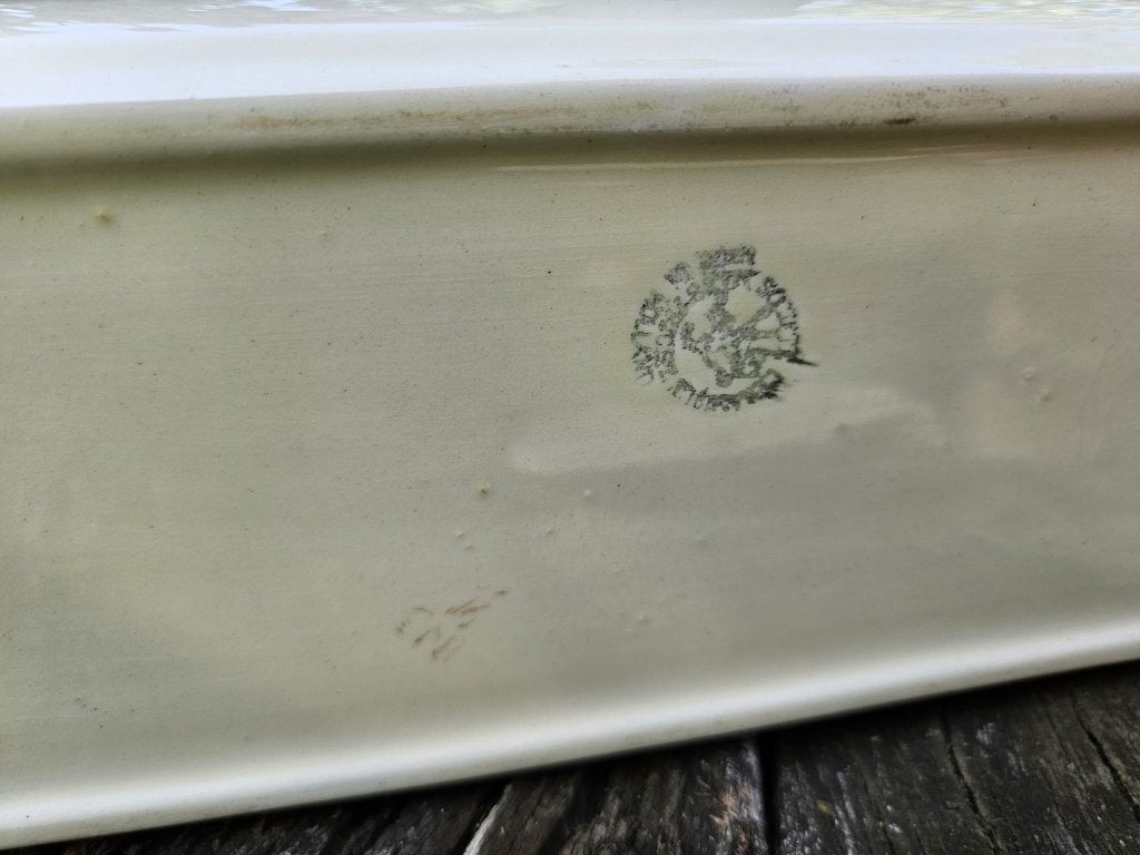 Prachtig aardewerk cakeblik, Ophalen of Verzenden
