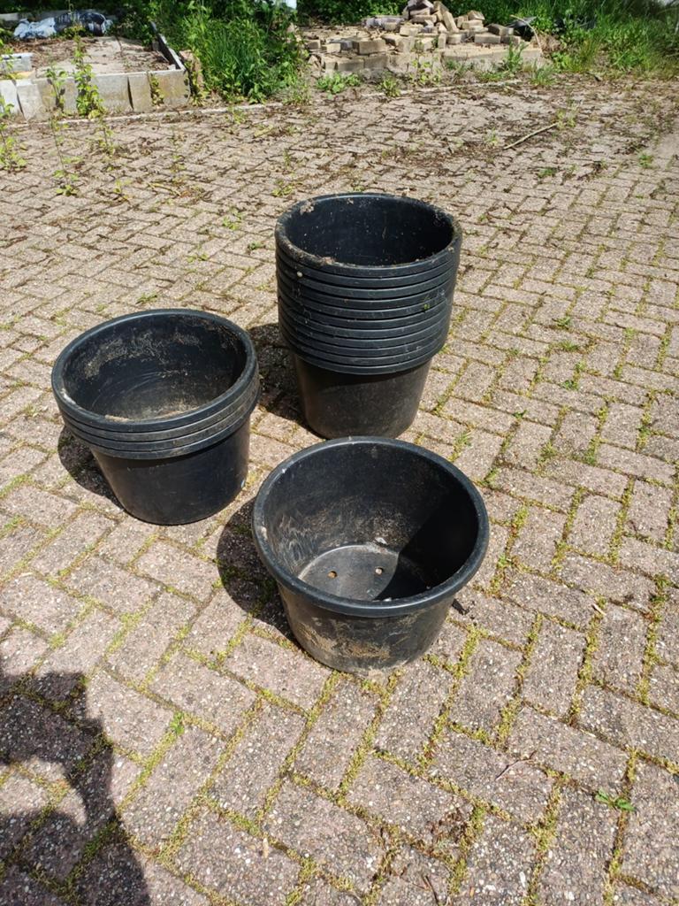 Boom of plant containers 15 stuks, Ophalen, Kunststof, Gebruikt, Minder dan 60 cm