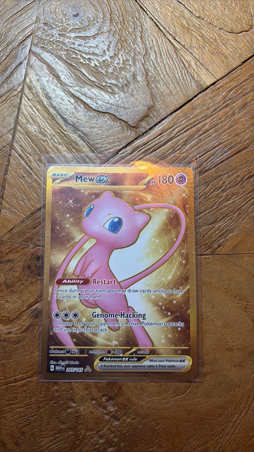 mew ex mew205, Hobby en Vrije tijd, Verzamelkaartspellen | Pokémon, Ophalen of Verzenden, Zo goed als nieuw