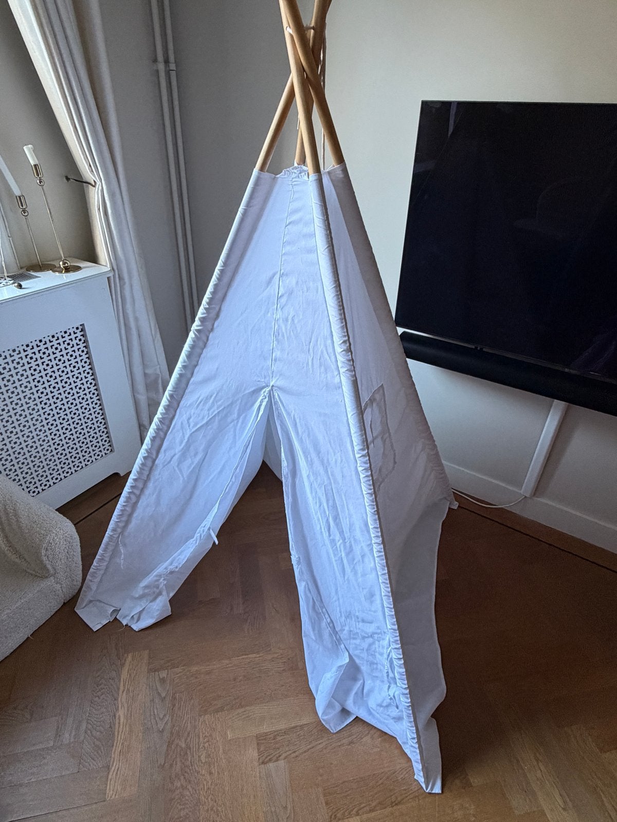 Witte katoenen tipi speeltent voor kinderen, Kinderen en Baby's, Ophalen, Gebruikt