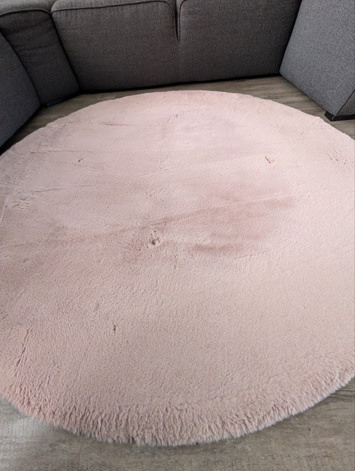 Rond roze vloerkleed, Huis en Inrichting, Stoffering | Tapijten en Kleden, Ophalen, Gebruikt, Modern, Zacht, Comfortabel, Rond