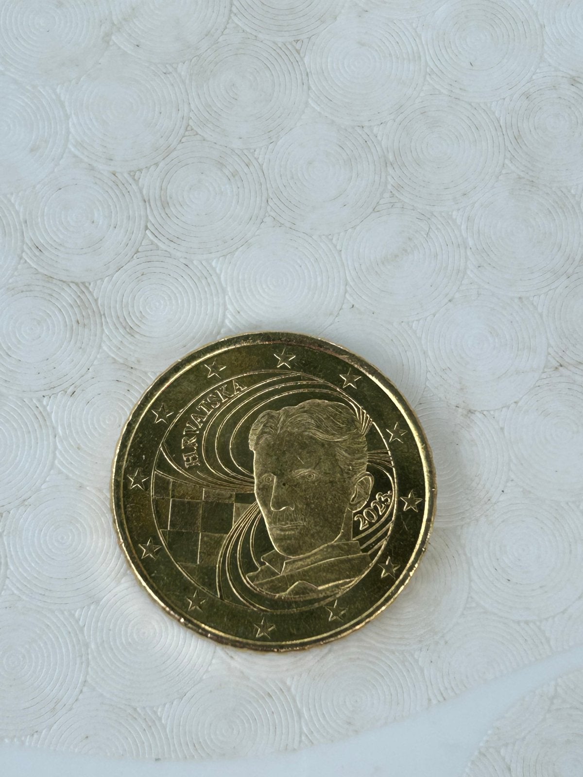Kroatische 50 cent munt 2023 - Nikola Tesla, Ophalen of Verzenden, Overige landen, 50 cent, Losse munt