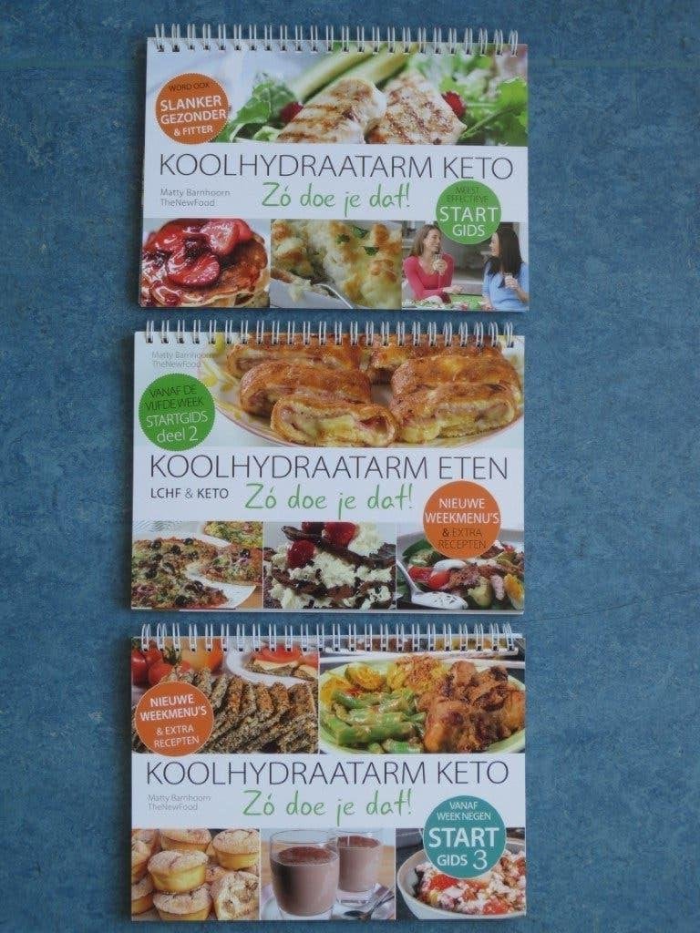 Koolhydraatarm eten Zó doe je dat! - Startgids deel 1+2+ 3, Ophalen of Verzenden, Zo goed als nieuw, Matty Barnhoorn