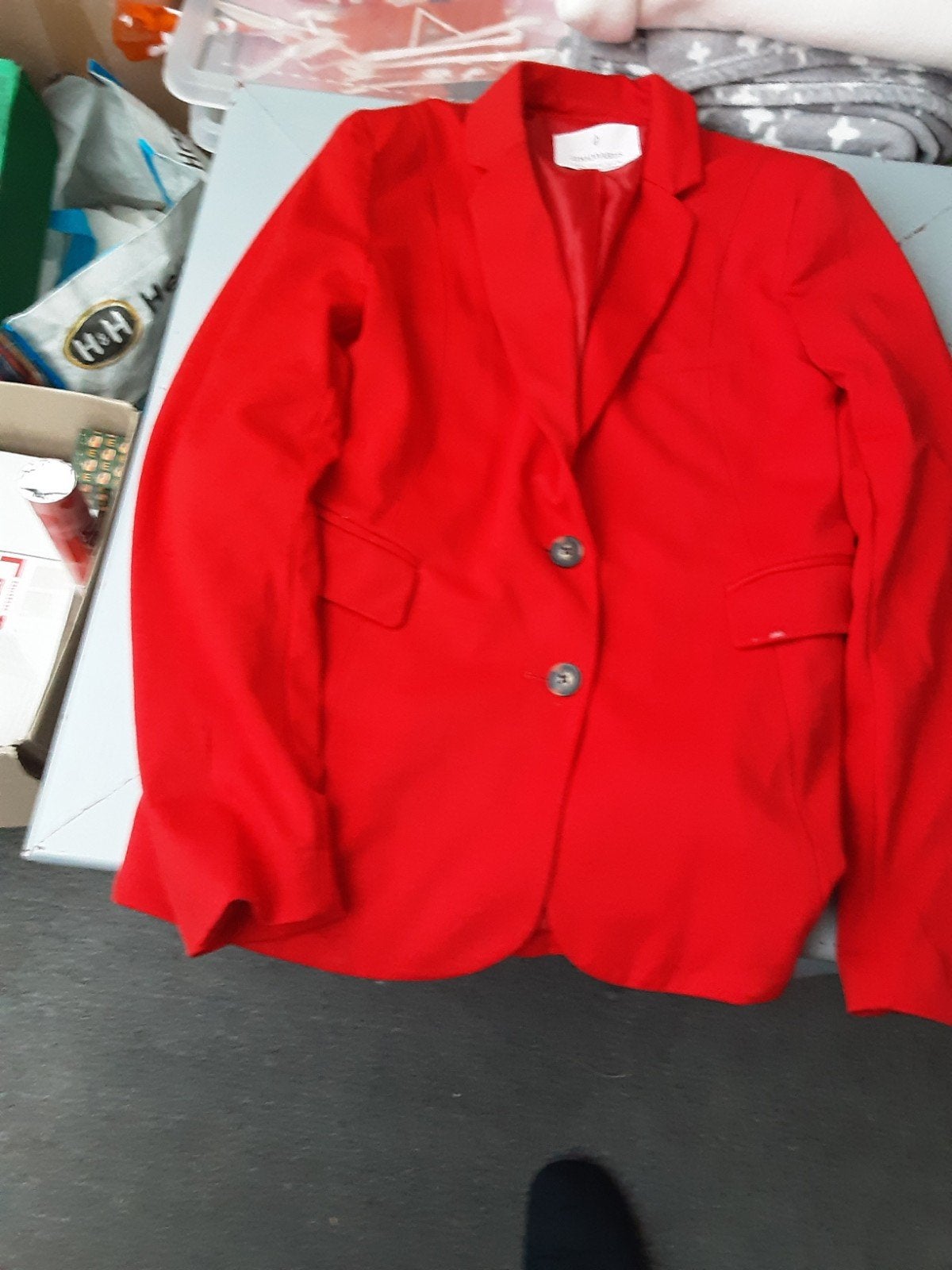Rood colbertje, Maat 38/40 (M), Ophalen of Verzenden, Zo goed als nieuw, Jasje
