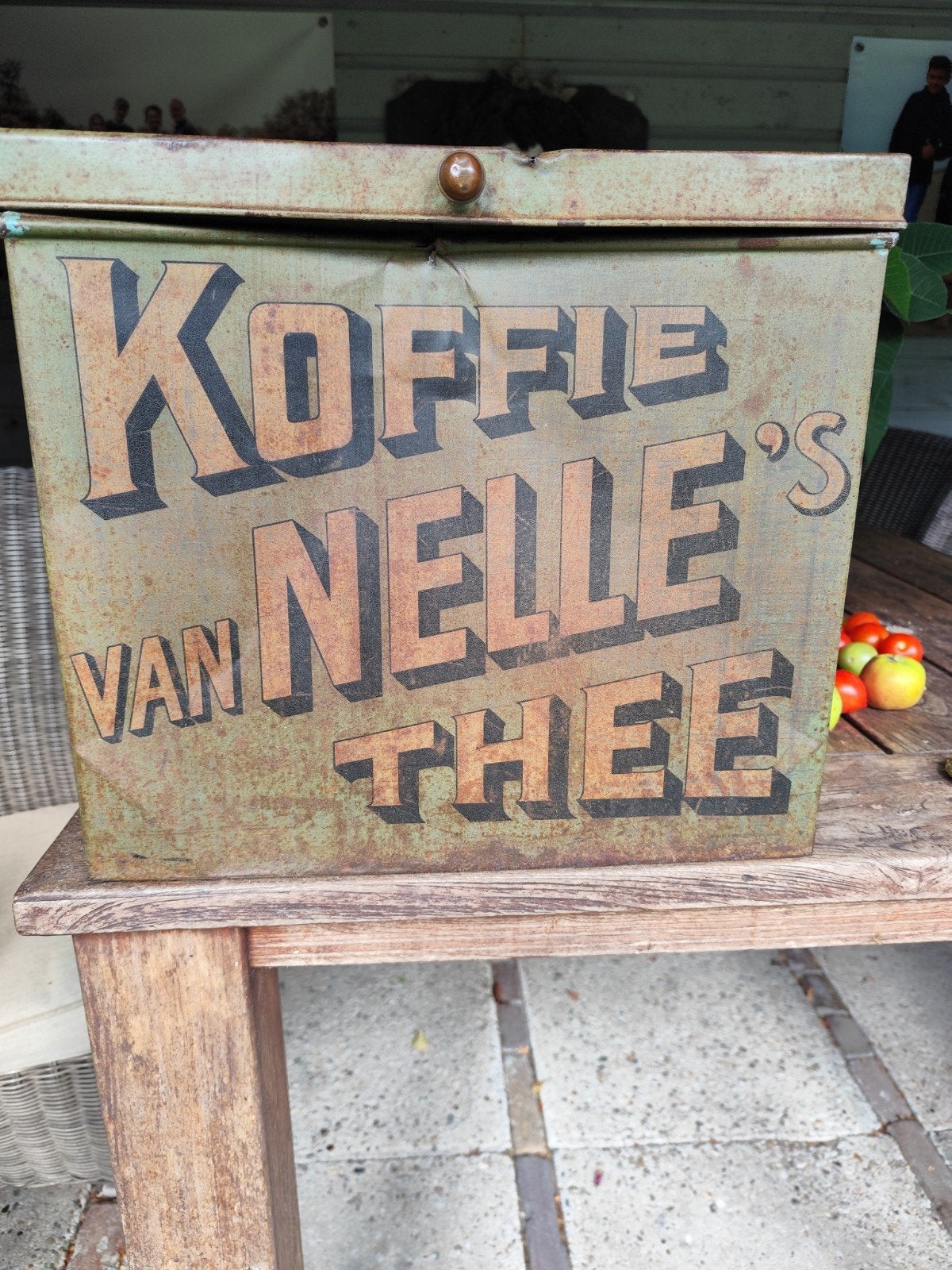 Antieke Van Nelle Koffie en Thee Blik, Ophalen