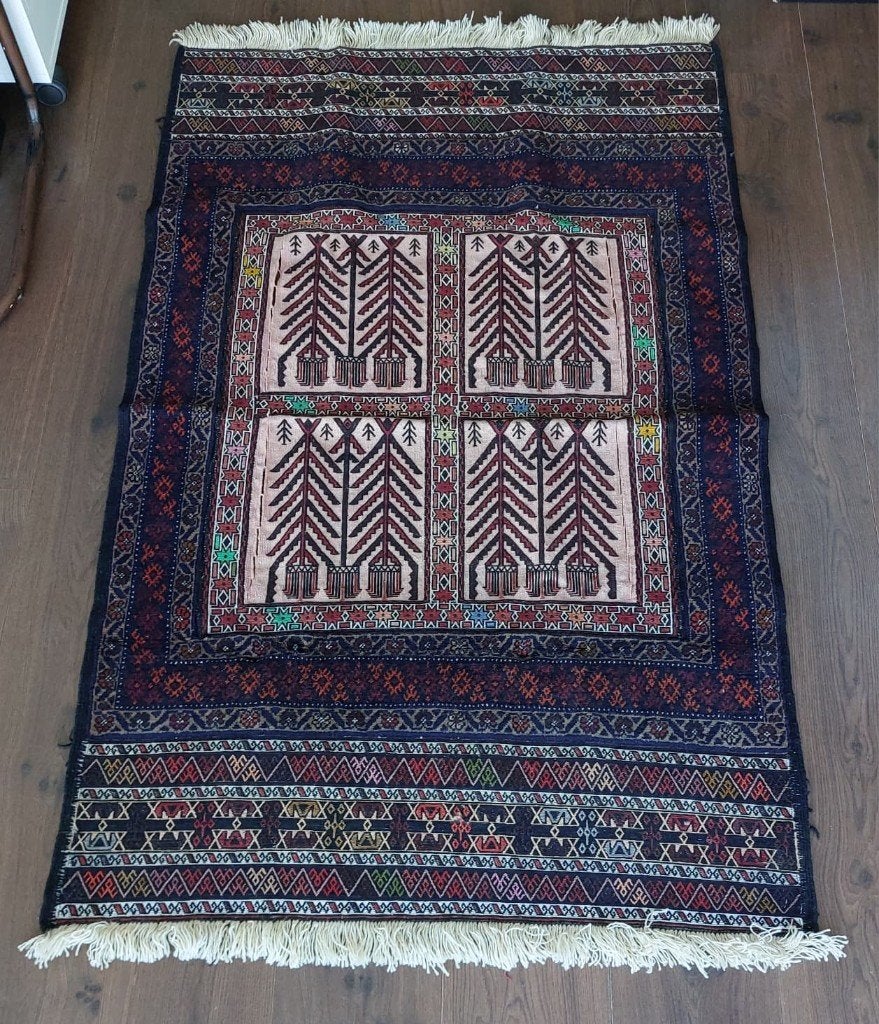 Baluch Tapijt (150 cm x 100 cm), Ophalen, Handgemaakt Baluch Tapijt, Nieuw, Bruin