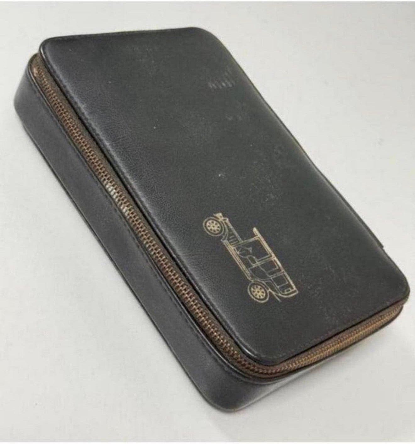 Antiek auto-gereedschaps koffertje leder engels tools-kit, Ophalen of Verzenden