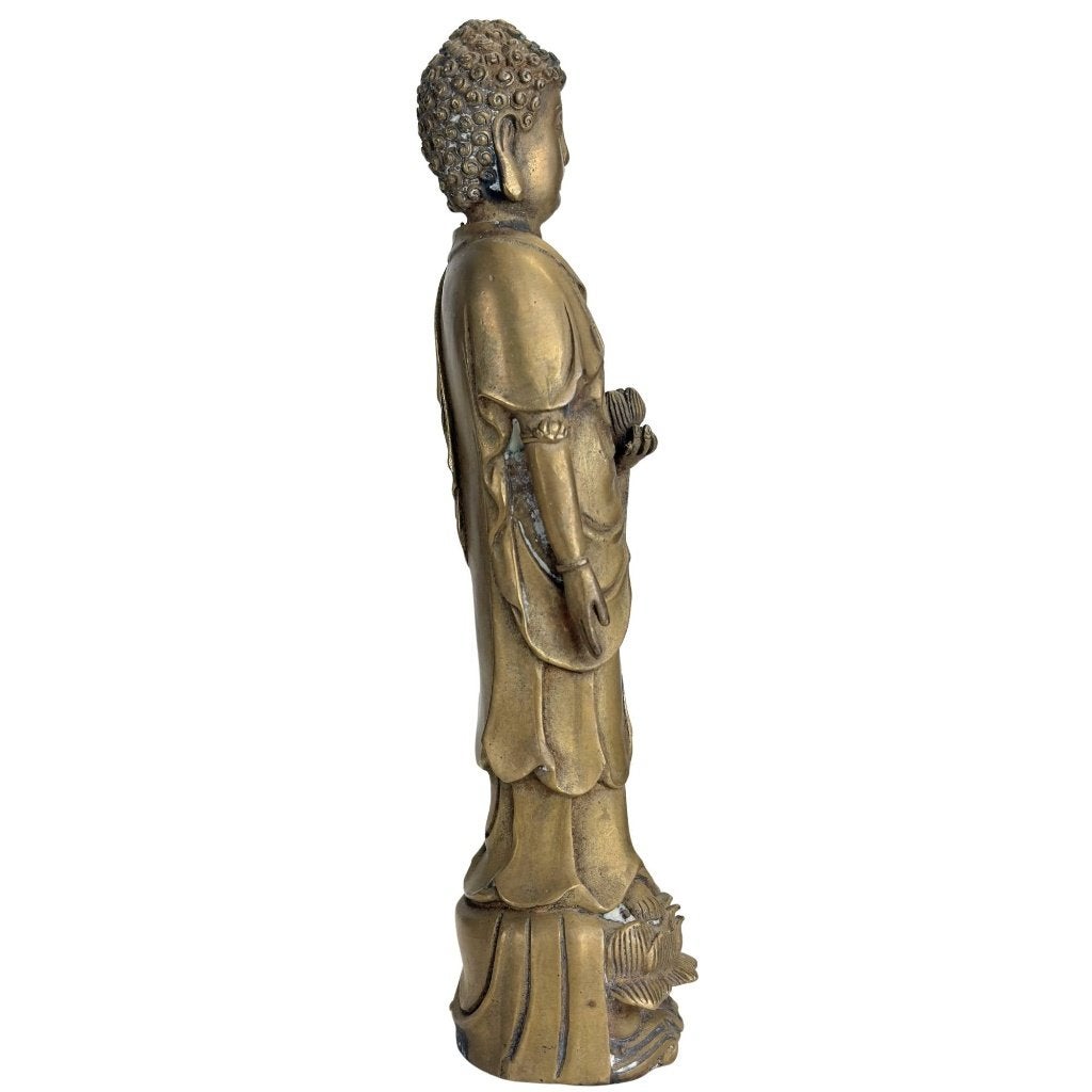 Boeddhabeeld – Amitabha – brons – Qing, Antiek en Kunst, China, Ophalen of Verzenden, Beeld, Brons