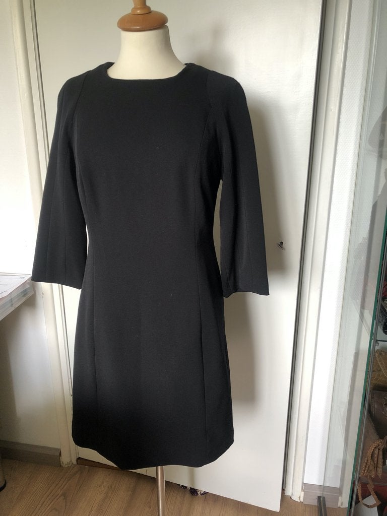 SYLVER zwarte geklede jurk lange mouw maat 38, Kleding | Dames, Maat 38/40 (M), SYLVER, Zwart, Ophalen of Verzenden