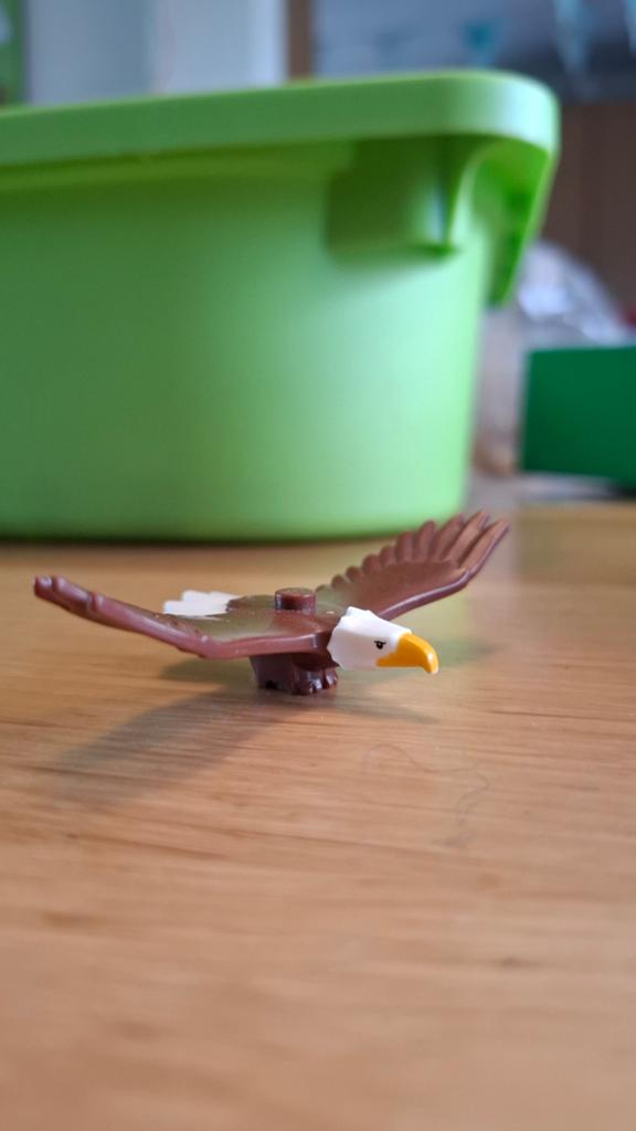 Lego Adelaar met Gele Snavel, Witte Kop, Staart (37543pb01, Gebruikt, Overige thema's, Lego, Ophalen of Verzenden