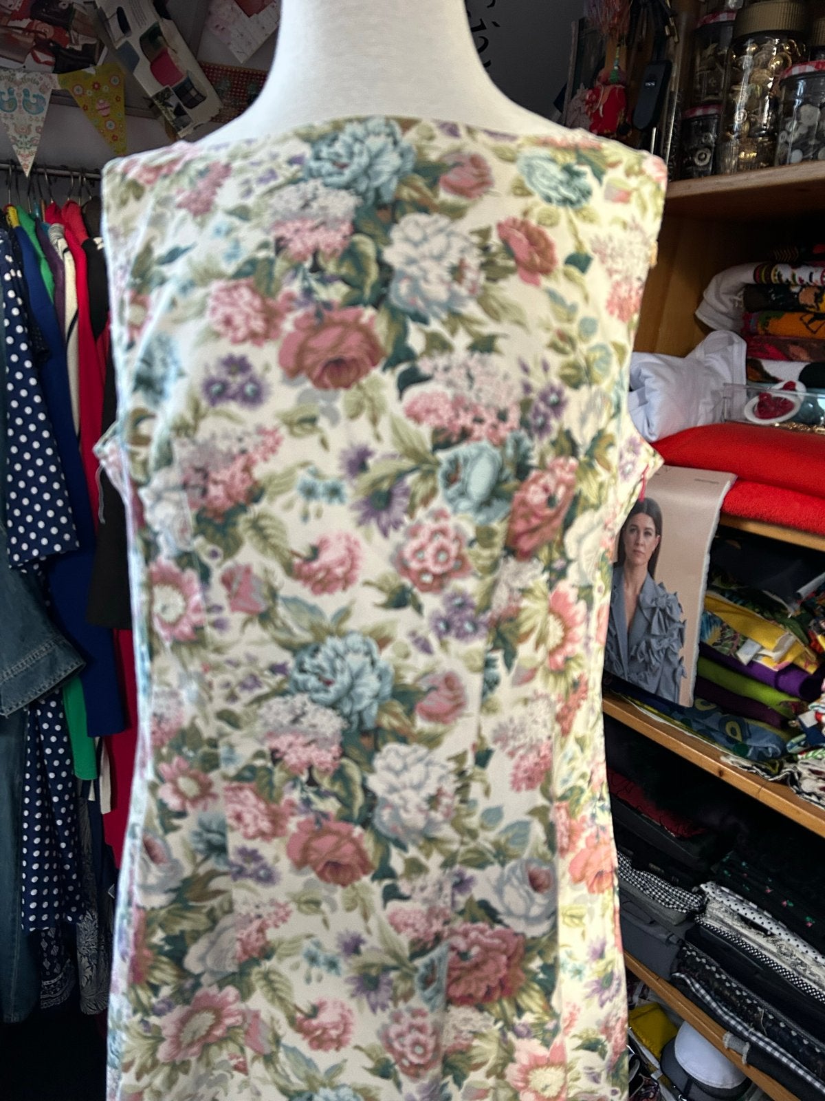Romantische lichtroze gebloemde zomerjurk, maat 44-46, Ophalen of Verzenden, Gedragen, Maat 46/48 (XL) of groter, Roze