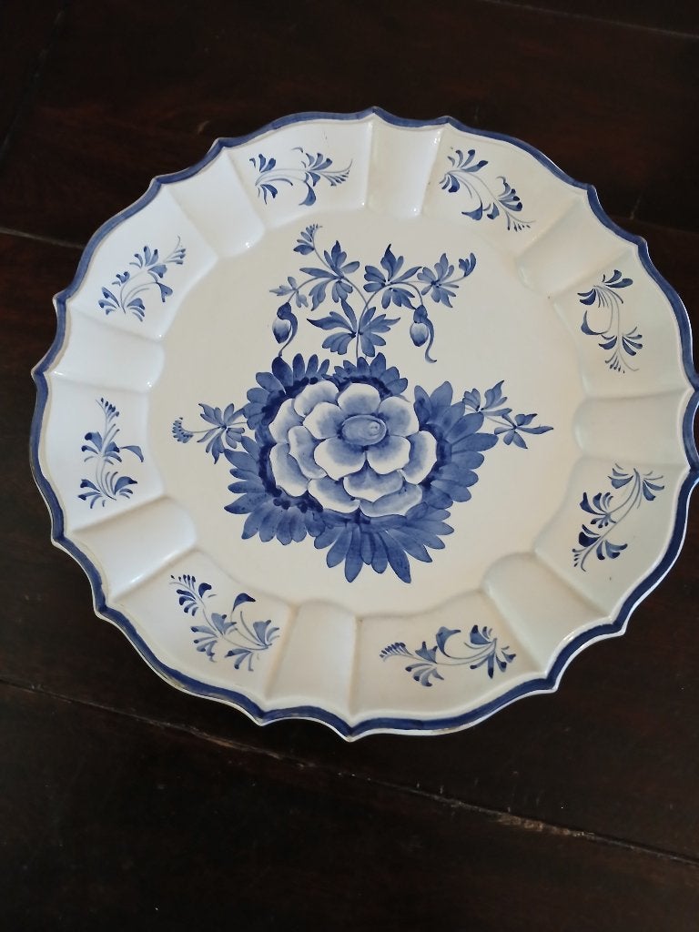 Bassano Blauw Decoratieve wandbord,24cm, Antiek en Kunst, Antiek | Keramiek en Aardewerk, Ophalen of Verzenden