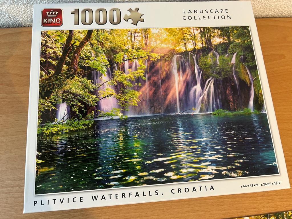 Puzzel King Landscape collection" Plitvice Waterfalls", Ophalen, 500 t/m 1500 stukjes, Gebruikt, Legpuzzel