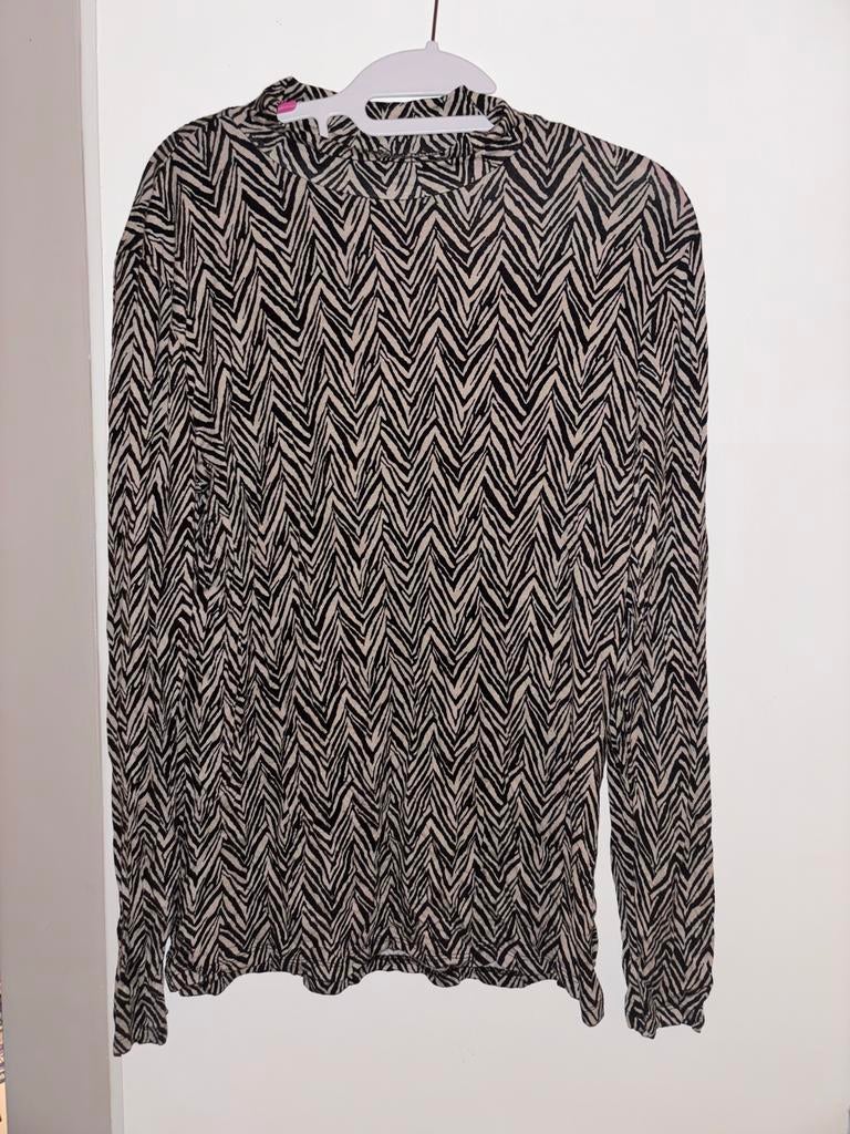 Zwart beige shirtje Ter Stal, Zwart, Maat 46/48 (XL) of groter, Nieuw, Ophalen of Verzenden