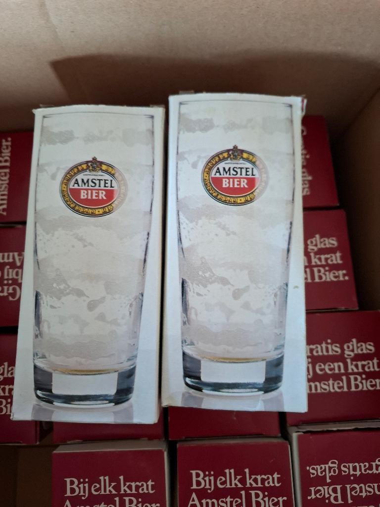 Amstel bierglazen, Ophalen of Verzenden, Zo goed als nieuw, Glas of Glazen, Amstel