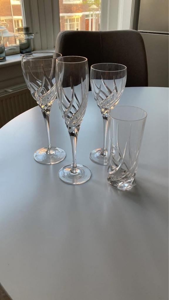 Wedgwood Toscane Kristallen Glazen, Ophalen of Verzenden, Zo goed als nieuw
