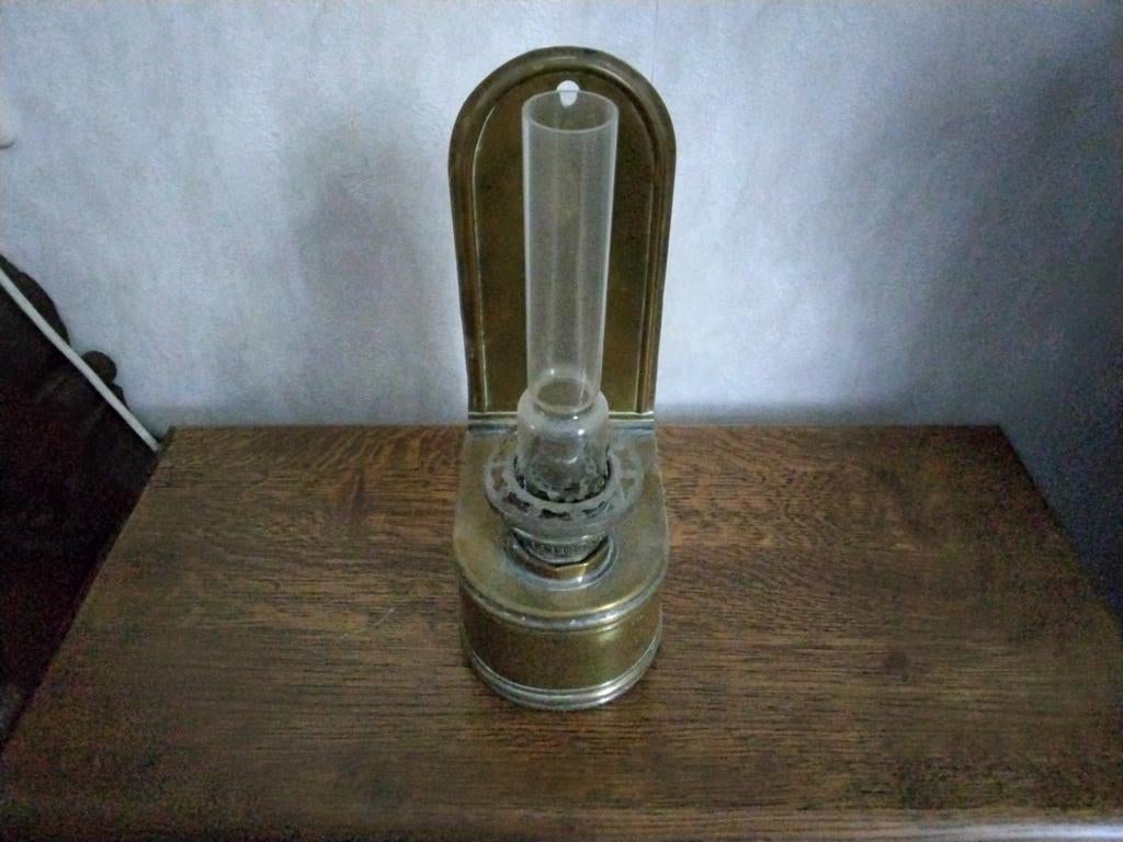 KOPEREN OLIELAMP VOOR AAN DE MUUR, Ophalen of Verzenden