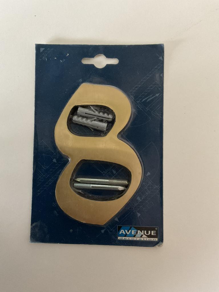 Brons huisnummer 8 (nieuw), Ophalen of Verzenden, Nieuw