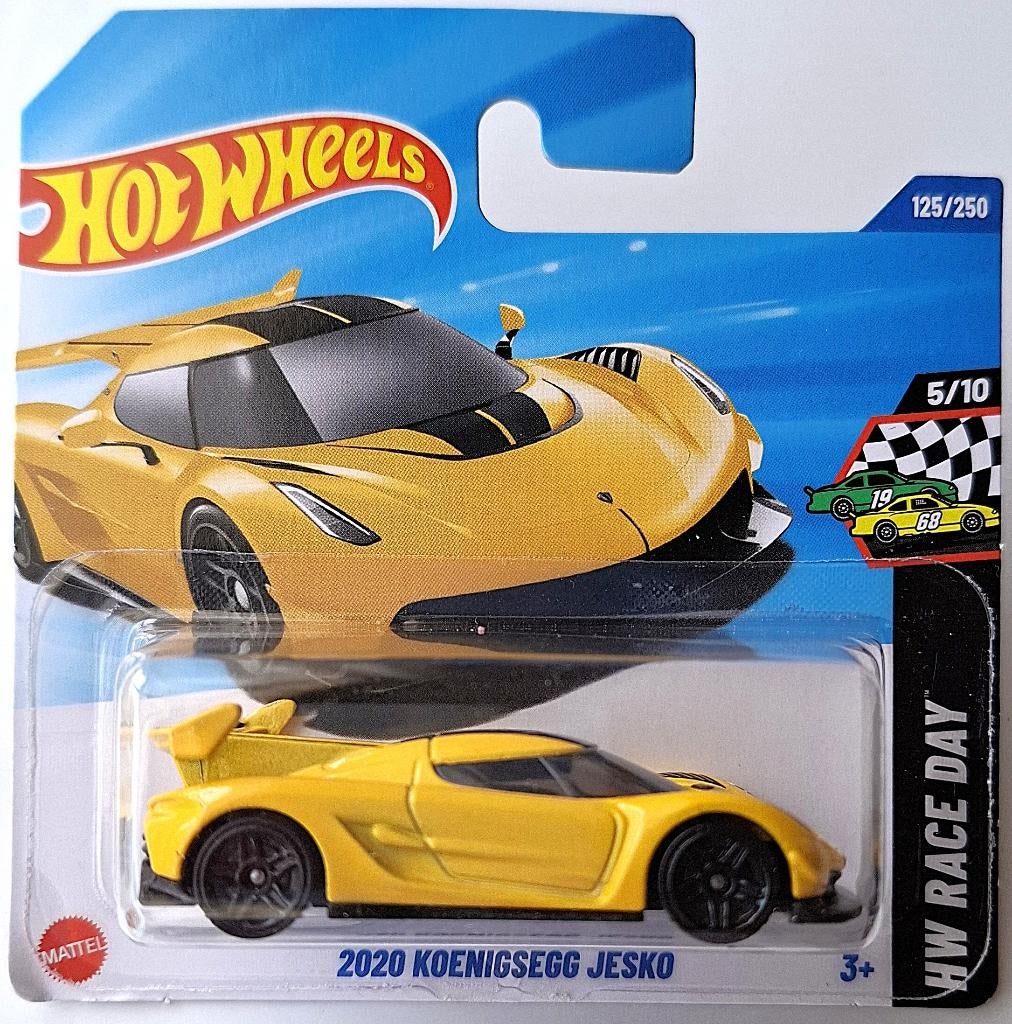 Hot Wheels 2020 Koenigsegg Jesko, Geel, Hobby en Vrije tijd, Modelauto's | Overige schalen, Ophalen, Nieuw, Auto