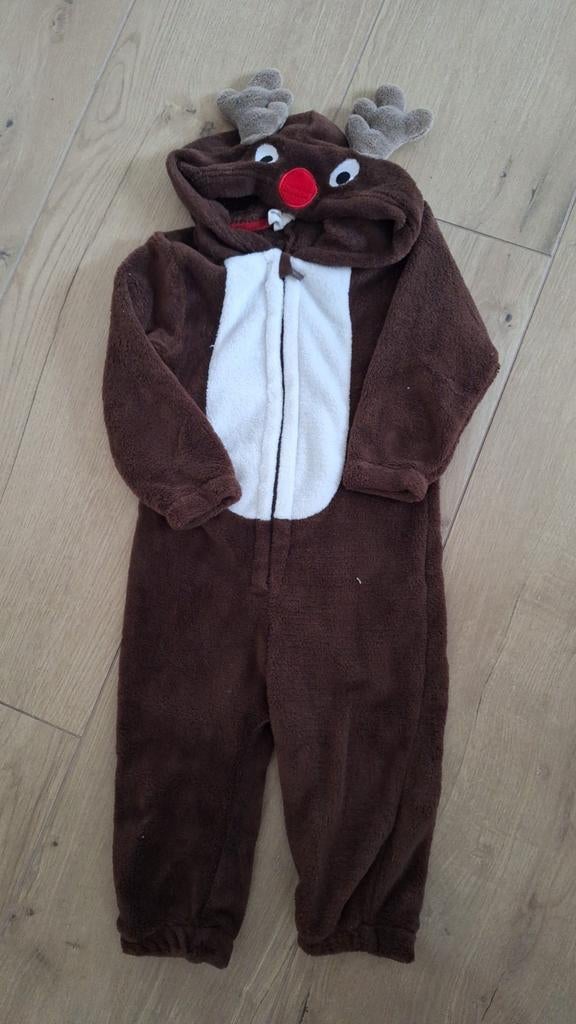 Leuke rendier onesie, Ophalen of Verzenden, Zo goed als nieuw, 104 of kleiner, Jongen of Meisje