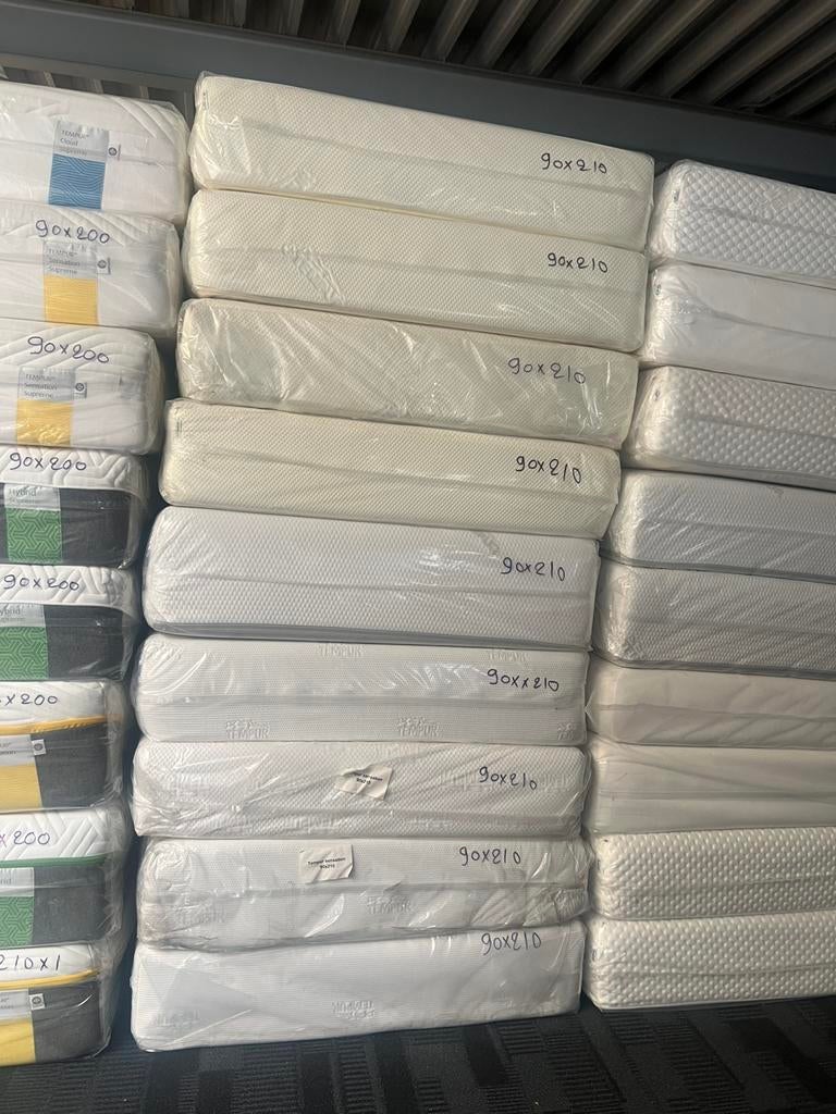 Tempur matrassen 90x200 90x210 80x200 100x200 140 160 180, Ophalen, 90 cm, Eenpersoons, Nieuw
