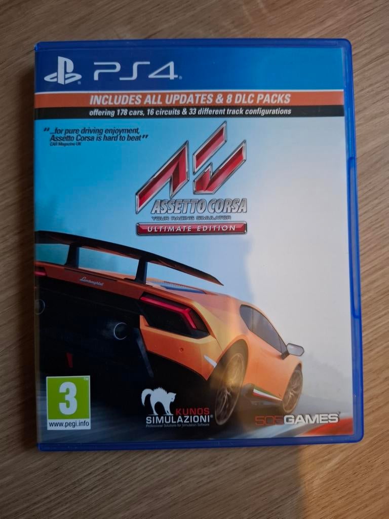 PS4 ASSETTO CORSA, 1 speler, Racen en Vliegen, Ophalen of Verzenden, Zo goed als nieuw